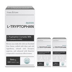 프랑드유로 L 트립토판 36000 [순도 99.4%] 세로토닌, 3박스, 120정