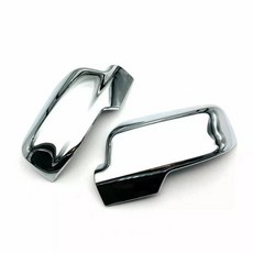 램 차량용 사이드 미러 커버 윙 캡 외부 도어 하우징 쉘 트림 스티커, 1개, 1. Glossy Silver