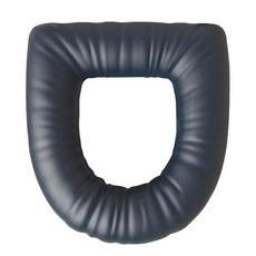 QDY 환자용 두꺼운 방수 변기 시트 받침대 편안한 높이 조절 변기 시트 쿠션, PU 가죽 EVA, 진한 파란색