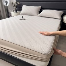 冰絲涼席床笠款 可機洗 90x200cm, 米灰 床笠款, 1套