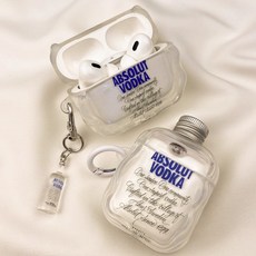 파이커스텀 미니 스프릿 보틀 에어팟 4세대 3세대 프로 프로2 프로3 케이스, 보드카+키링, 에어팟4세대, 1개