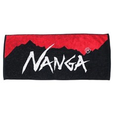 NANGA Logo 臉部毛巾 Free N1FTG5N3, 1個, 紅色 + 黑色