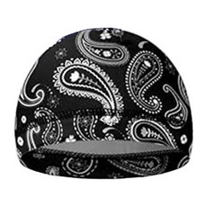 피트니스 트레이닝 야외 모험을 위한 통기성 스트레치 스컬 캡 6종, Black