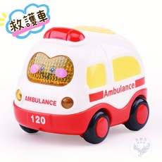 聲光玩具車四款可選：警車、消防車、救護車、計程車，兒童聲光玩具, 1個, 救護車