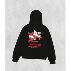 오와이 GHOST LOGO HOODIE - BLACK 253634