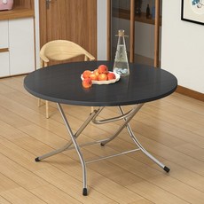 주방 식탁 접이식 테이블 보조테이블 이동식 책상 소형, 보강원탁흑색직경60-50높이, 1개