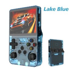 콘솔 R36PLUS 0인치 에뮬레이터 플레이어 포켓 WIFI OS IPS PLUS 게임 리눅스 대화면 GBA R36S 10 비디오 화면 레트로, lake blue, 64G, 1개