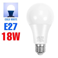 전구 램프 샹들리에 에너지 절약형 냉온 백색, 16 E27 18W Cool White, A. AC220V-240V, 1개