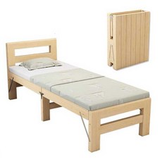 원목 보조침대 접이식 폭좁은 간이 침대 실내외 겸용, 길이200너비40높이40cm