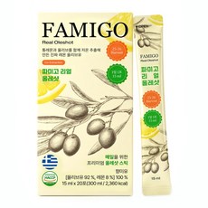 파미고 엑스트라버진 레몬 올리브오일 스틱 저온추출 올레샷 레몬즙 올리레몬, 1개, 300ml