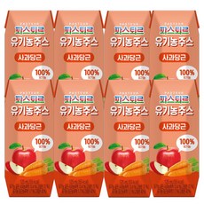 파스퇴르 유기농주스 사과당근, 125ml, 8개