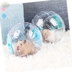 소동물 투명 운동볼 헬스볼 햄스터 고슴도치 활동 놀이 기구 실내 산책 스트레스, 1개, 12.5cm_핑크