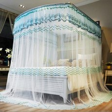 비타리토 레이스 침대 모기장 180x200cm 그린 천장모기장 캐노피침대모기장 침대모기장 케노피모기장 공주방충망 여름모기장 천장방충망 레이스방충망 여름방충망 모기차단+셀러팩토리Sh, 빠른배송