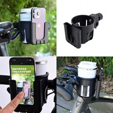 유모차스마트폰거치대 흔들림 없는 오토바이컵홀더 편안함, No.01 컵 스마트폰 홀더 블랙, No.01 컵 스마트폰 홀더 블랙, 1개