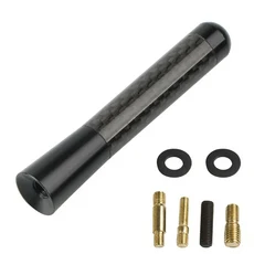 자동차 지붕 안테나 탄소 섬유 3.5/8/12cm 라디오 공중 안테나 라디오 FM/AM 금속 수신 안테나 짧은 스터 비 마스트 안테나, 05 B-01 Set 8cm