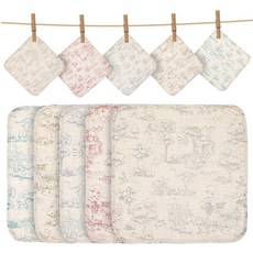 재사용 가능한 천 페이퍼 타월 25개 25.4 x 25.4cm(10 x 10인치) 세탁 가능한 페이퍼 타월 세탁 가능한 롤 주방용 부드러운 면 튼튼한 냅킨 천 화장지, 재사용 가능한 천 페이퍼 타월 25개, 25.4 x 2