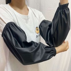 검정PU가죽토시 미술용 방수팔토시 사무용 블랙, 상세페이지 참조