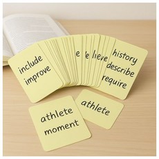 학습보조 창의력향상 학습도구 공부도구 상상페이퍼 컬러 양면 단어카드 100매x2세트(옐로우)