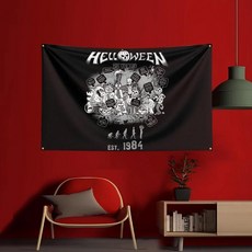 헤비 록 밴드 플래그 폴리 에스터 디지털 인쇄 배너 침실 벽 예술 야외 태피스트리 장식, 1개, 10. KK1061