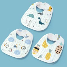 嬰兒圍嘴兒童吃飯圍兜寶寶純棉紗布口水巾防水吐奶圍脖加厚春秋款純棉夏季寶寶口水巾