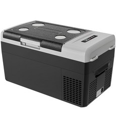 EKOJUCE 12볼트 냉장고 휴대용 - 16쿼트 15L 전기 쿨러 캠핑 RV 낚시 여행 가정용 -68 4개 12개/24V 및 100-240V AC 자동차, 21 QT