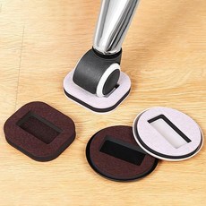 바퀴고정 패드 5P 책상의자 고정패드 의자바퀴고정, 브라운.사각