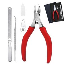 손톱정리기 네일 클리퍼 세트 스테인레스 스틸, 차밍레드 4종 세트 블랙선물상자, 기본 색상