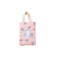 濕紙巾掛袋 濕紙巾收納包 紙巾盒 紙巾收納盒 紙巾收納袋 面紙盒 多功能面紙盒 壁掛衛生紙盒 衛生紙收納盒, 粉色小兔＊不含濕紙巾蓋子, 1個