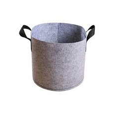 손잡이가 있는 패브릭 재배 가방 패브릭 식물 화분 야채와 꽃을 쉽게 운반하는 데 적합한 즙이 많은 성장 가방, 회색, 5갤런