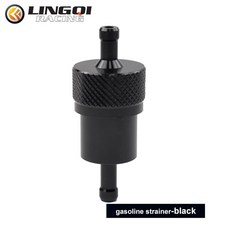 LYNNCHI CNC 알루미늄 구리 코어 가솔린 부품에 크로스 자전거 대한 필터 연료 모토 ATV 가스 오토바이 핏 먼지 액세서리 오일, Black