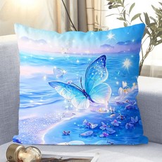 아름다운 꽃패턴 소파쿠션 양면 소파 쿠션 솜 포함 세탁가능 고탄력 트렌디 꽃스타일 수집가 추천 특별한 디자인 트렌디한 스타일, XKHD-15, 40 x 40CM (솜포함 양면쿠션)