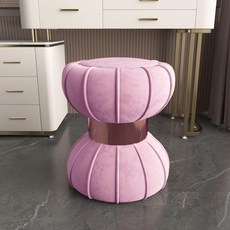 화장대 스툴 보조 의자 패브릭 마카롱 디자인 수납 모던, 핑크