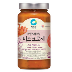 청정원 크랩&생크림 비스크로제 스파게티소스, 600g, 7개