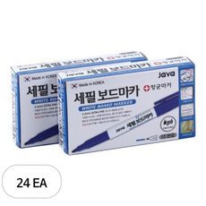 자바펜 세필 보드마카 12p, 파랑, 24개