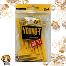 日本貝印 厚刃一刀刃刮鬍刀 紳士刮鬍刀6入組，舒適貼合，經濟實惠，打造自信專業形象, 1個