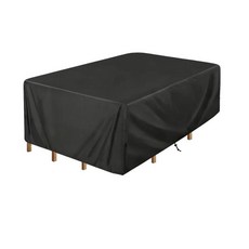 방수 파티오 가구 세트 커버 중장비 210D 야외 단면 소파 위커 라탄 테이블 의자 R, 01 Black, 25 158x107x71cm, 01 black