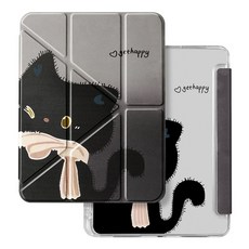 DANYCASE Y형 투명 아크릴 아이패드 케이스, 1개, 5-Black Cat