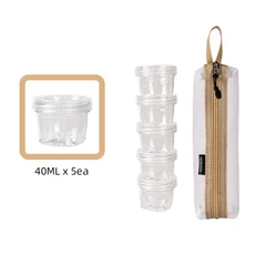 플린트 1 세트 휴대용 캠핑 스파이스 키트 야외 여행 컨테이너 가방 클리어 조미료 병 홀더