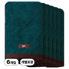 리브비 40수 코마사 호텔 수건 럭스 타월, 딥 그린, 6개