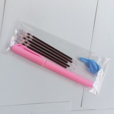 自動消失筆芯字帖凹槽練字本魔法褪色筆芯套裝5支筆芯裝, 5消失筆芯+1支粉筆支桿+1個握筆器, 1個