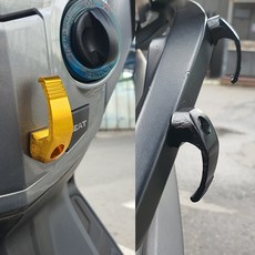 [샤크라] 오토바이 봉지걸이 짐대고리 5가지 색상 심플 갈고리형 헬멧걸이 멀티훅 후크 짐고리 퀵서비스 배달대행용품, 블랙, 1개