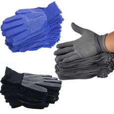 手套 批發手套防滑耐磨夏季加厚工廠工地干活打包柔軟防曬透氣維修勞保, 全指點膠特價款24只再+送4只【顏色隨機, 1個