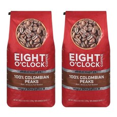 에이트어클락 미디엄 로스트 홀빈 커피 100% 콜럼비안 피크 1.08kg, 2개