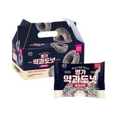 명가 약과도넛 흑임자맛 60g x 10개 선물용 식사대용 옛날도너츠, 1박스