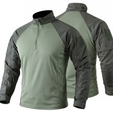 누누핏 밀리터리 택티컬 컴뱃티셔츠 긴팔 작업복, 포스올리브