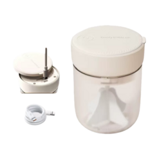 全自動洗面乳起泡器 一鍵啟動綿密泡沫 深層清潔溫和不刺激 敏感肌適用, 1個, 白色