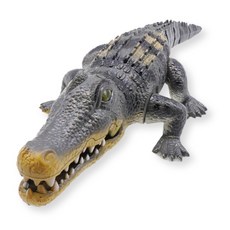 움직이는 악어 장난감 동물 피규어 크로커다일 멜로디 작동완구 어린이 과학교구 생일선물, 02_회색 악어, 02_회색 악어, 1개