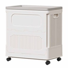 수납하마 리빙박스 대용량 접이식 정리함 멀티수납, 화이트, 1개