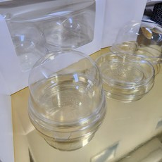 하이패키지 돔형 화과자케이스 투명 100개 1줄 화과자케이스 모찌 한과케이스, 8.6g