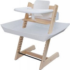 하이체어 푸드캐처 식탁의자 이유식 트립트랩 자기주도 호환, 수납 상자 가정용 의자 화이트